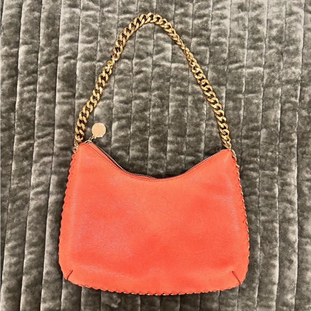 Stella McCartney Mini Zip Falabella Shoulder Bag in Orange - Picture 5 of 7